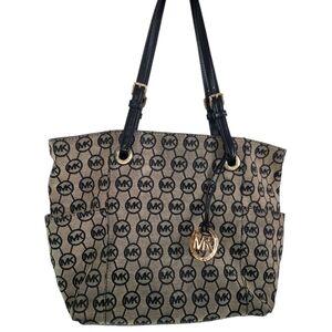 MK MICHAEL KORS  MONOGRAM JET SET SIGNATURE LOGO SHOULDER BAG